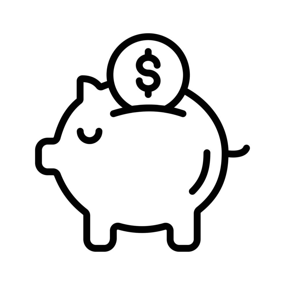 Icon representing savings or money management in shopping vector