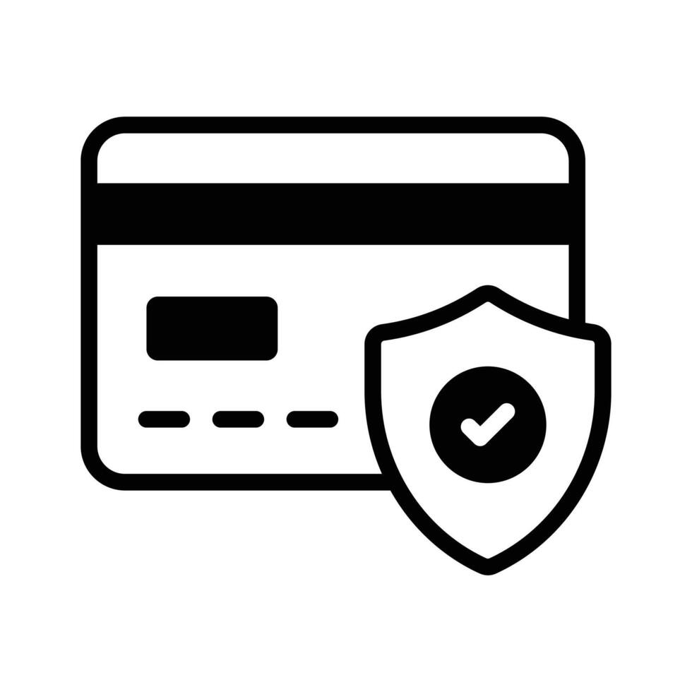 Icon representing secure payment methods with shield protection vector
