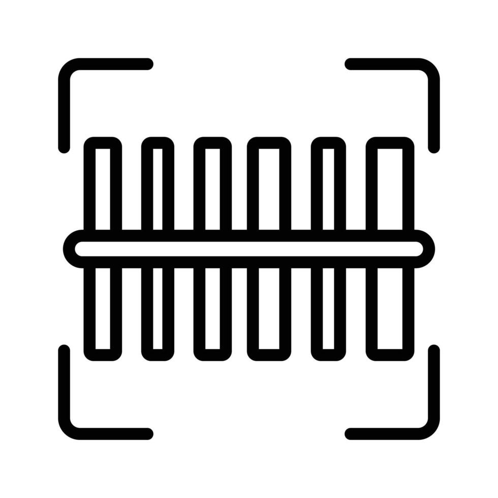Icon of a barcode scanner for product identification vector
