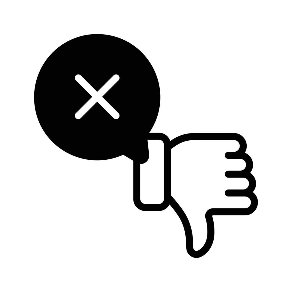 Icon representing a dislike or dissatisfaction vector