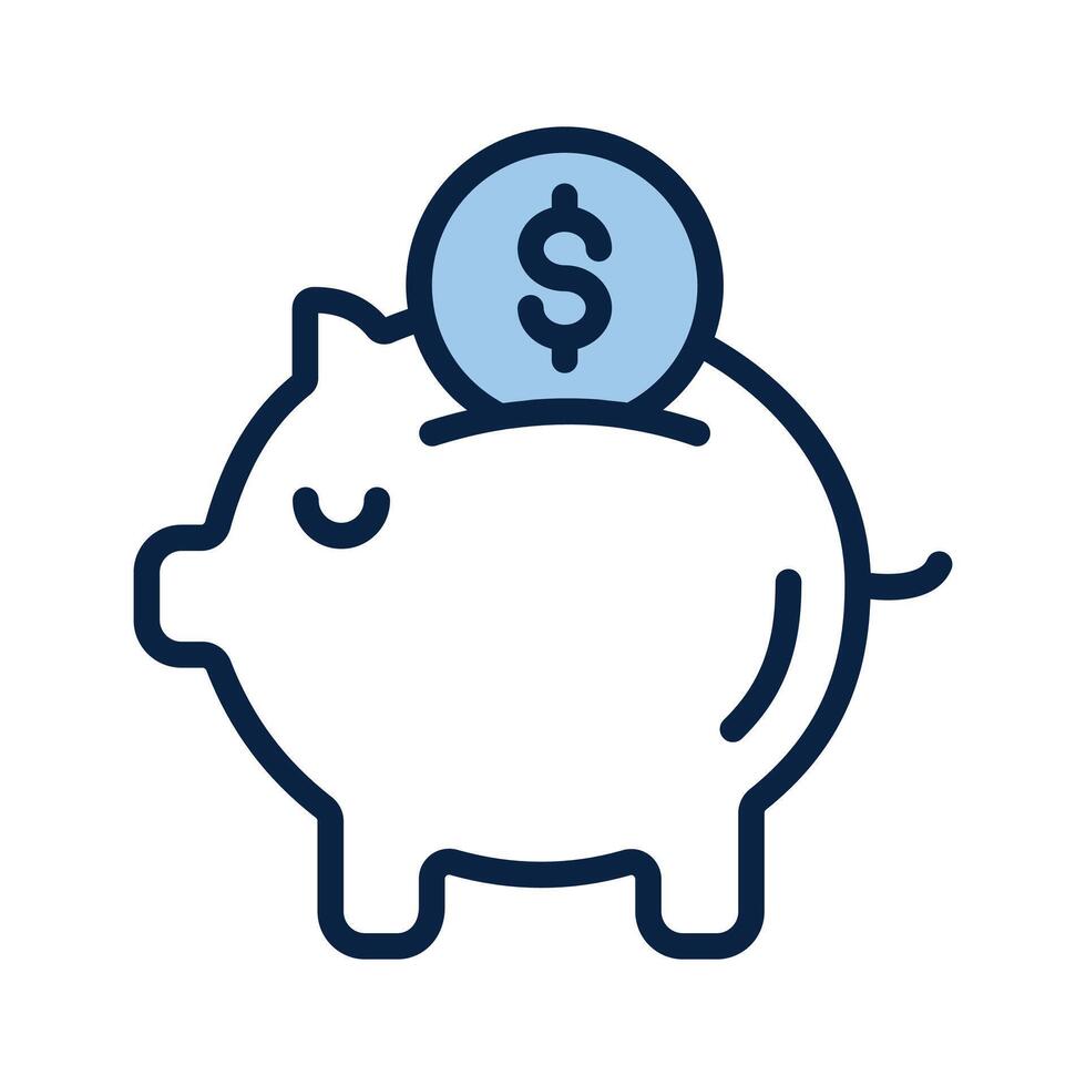 Icon representing savings or money management in shopping vector