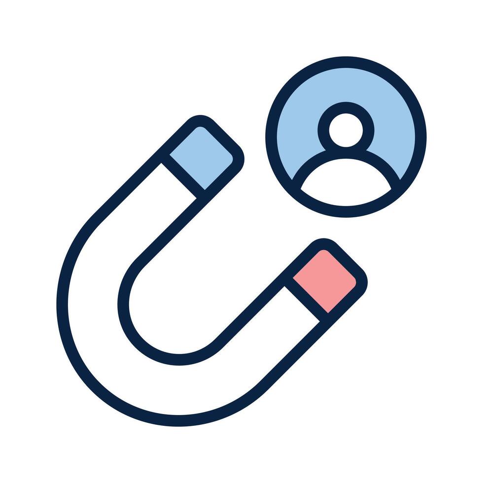 A magnet attracting a customer to indicate retention strategy vector