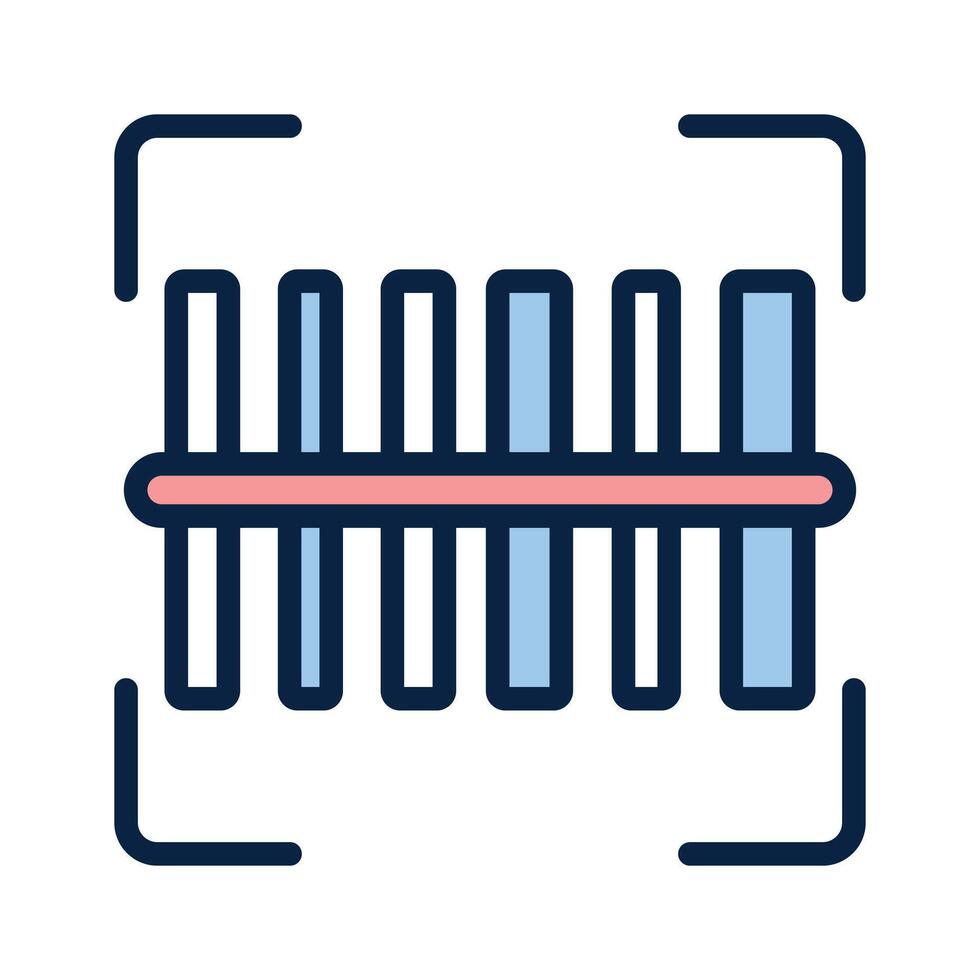 Icon of a barcode scanner for product identification vector