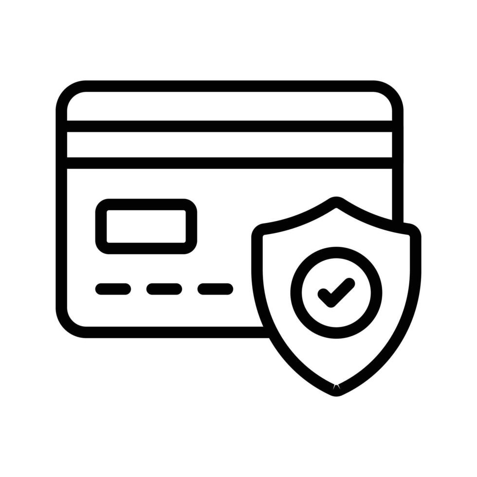 Icon representing secure payment methods with shield protection vector