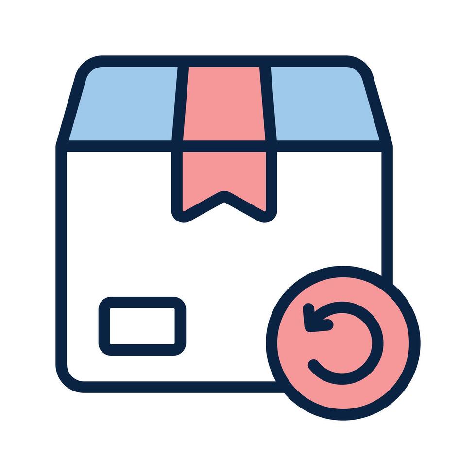 Icon for returning packages or orders in e commerce vector