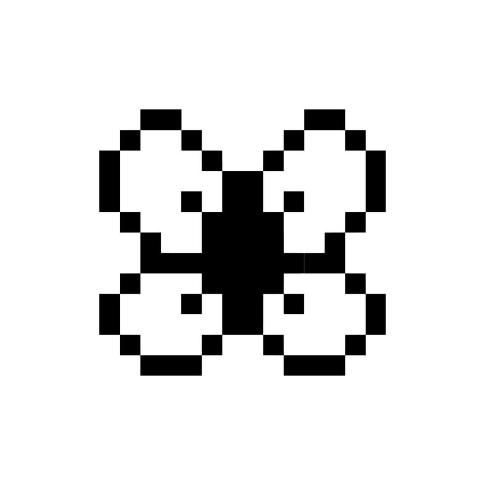 Playful bow sketch in pixel art vector