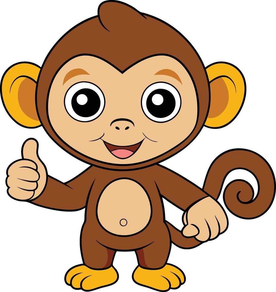 Thumbs Up Monkey vector