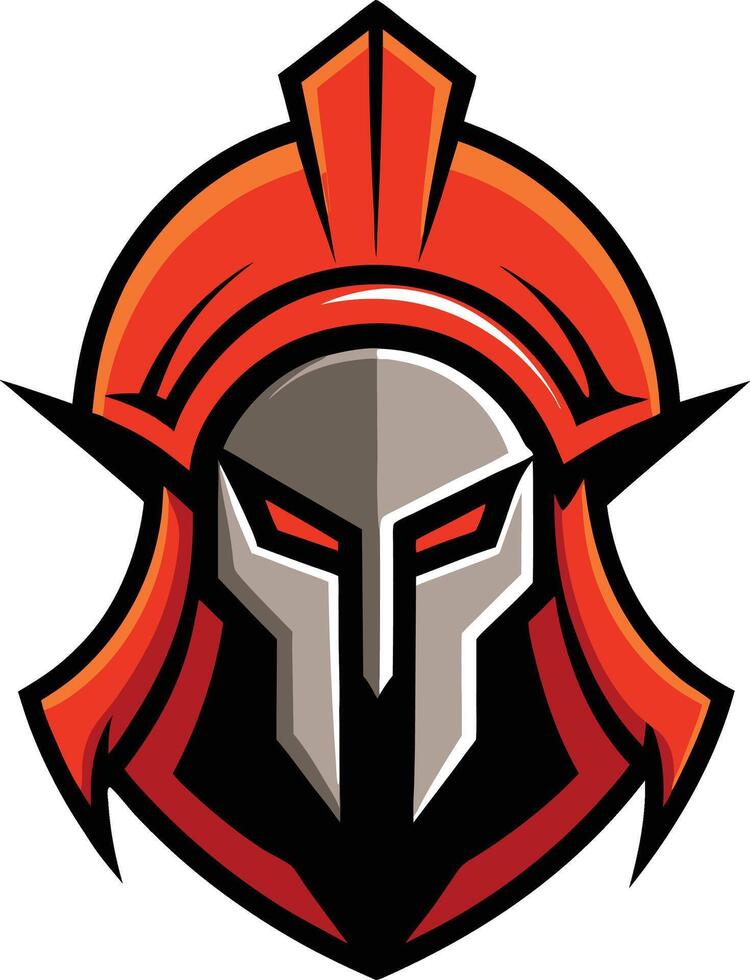 Spartan helmet mascot logo design vector