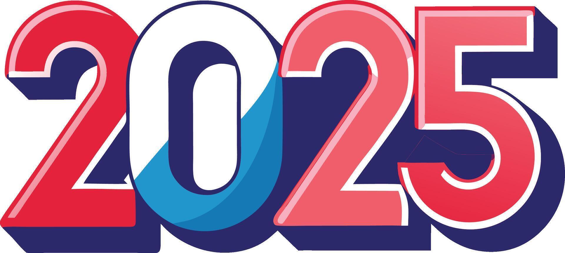 2025 new year vector