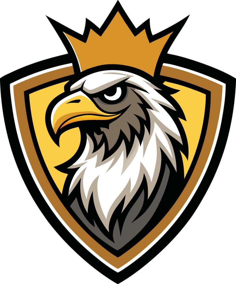 Eagle with crown vector