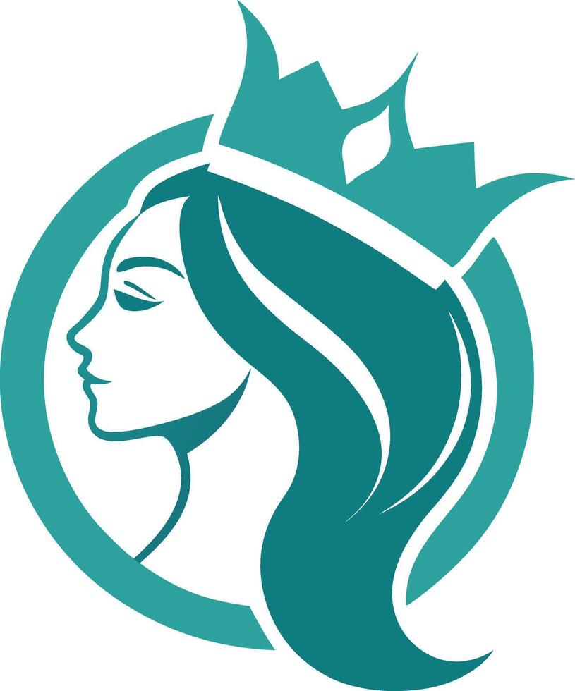 The logo for queen of hearts vector