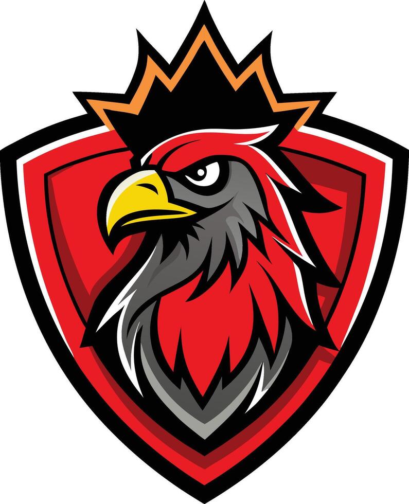 An eagle with a crown on its head vector