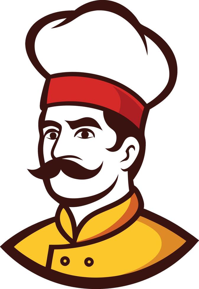 Chef chef head icon vector