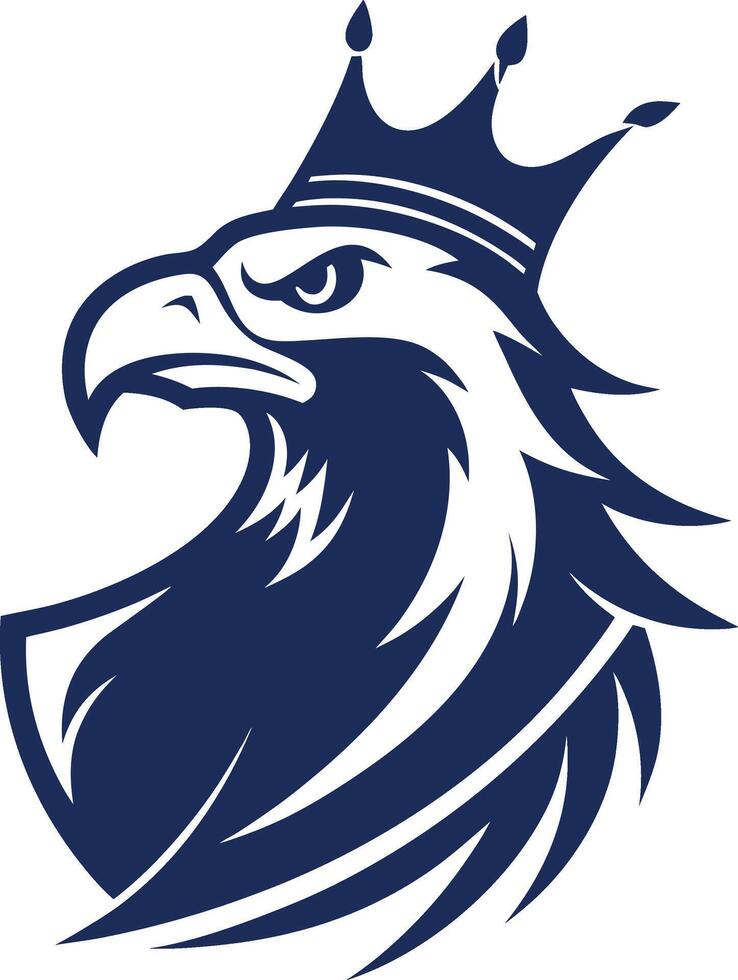 Eagle with crown illustration vector