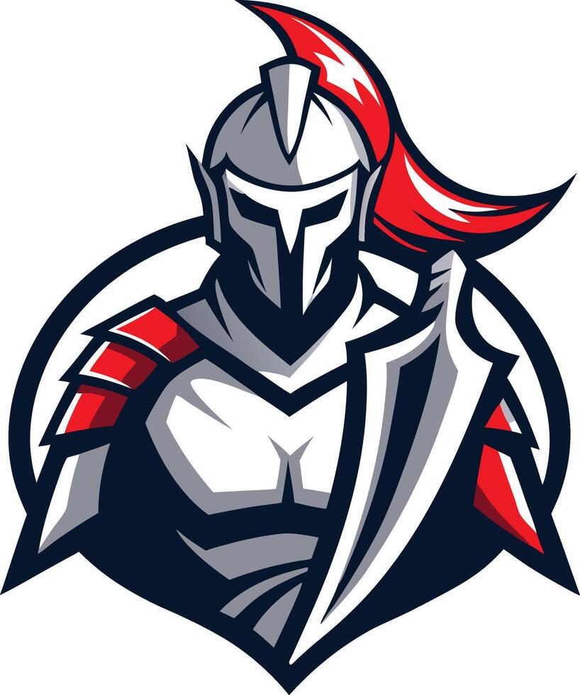 A medieval knight with a sword and shield vector