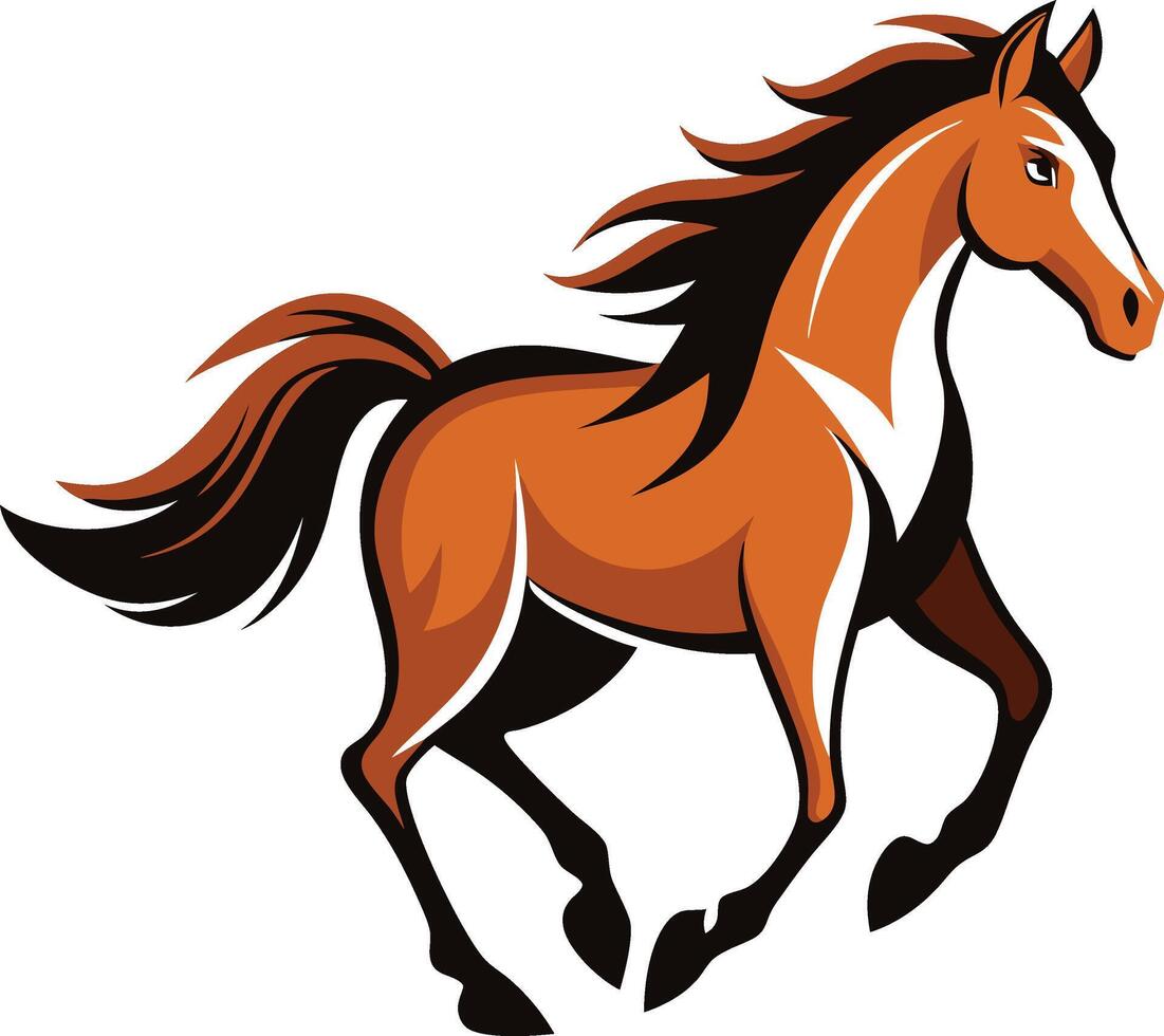 A running horse vector
