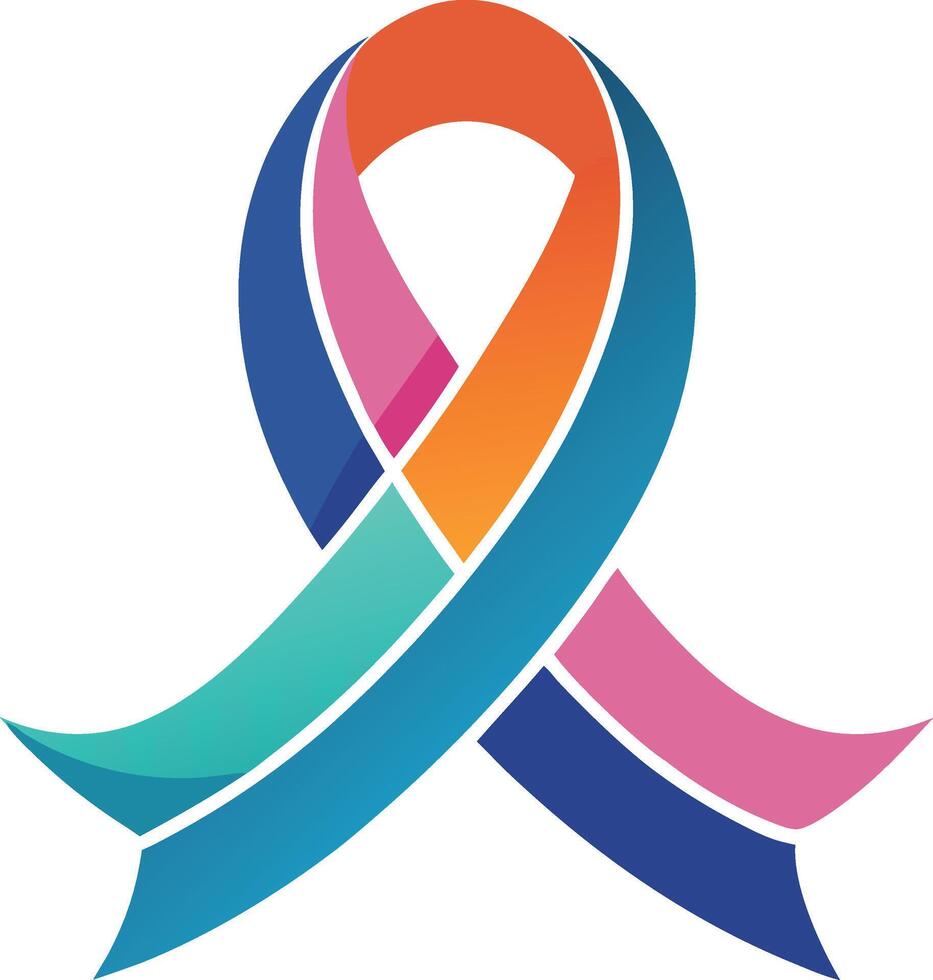 The ribbon is a symbol for awareness vector