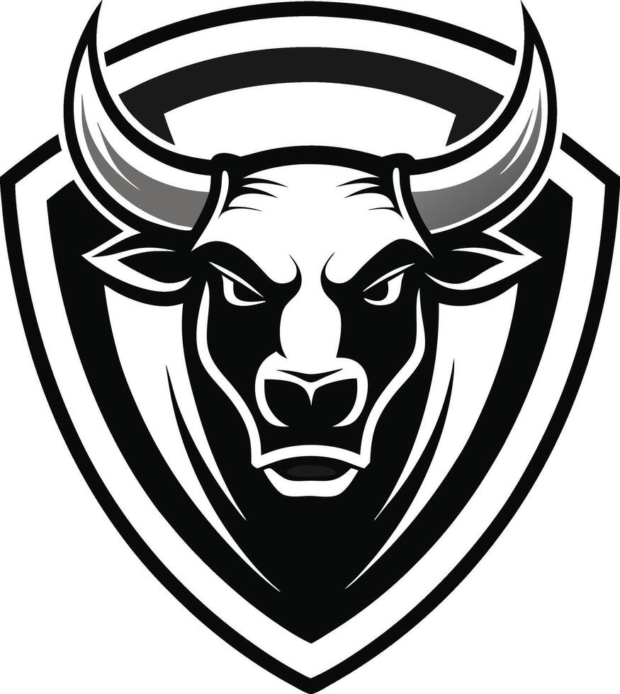 Bull head logo illustration vector