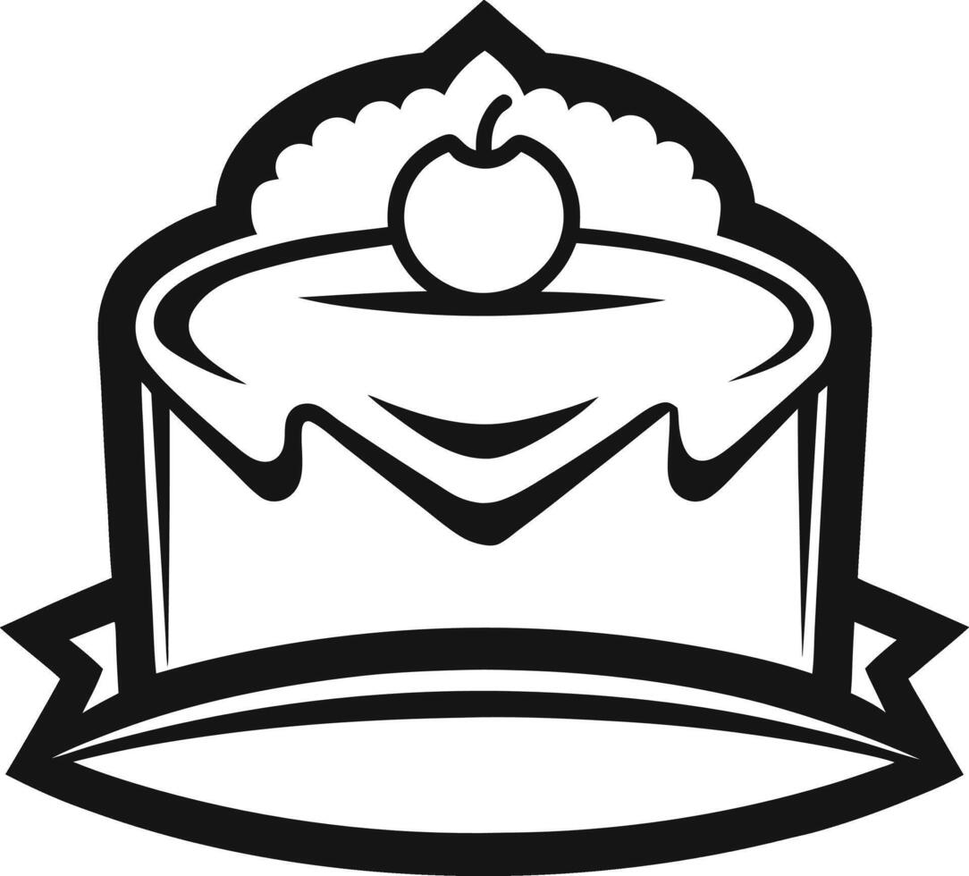 Cake with apple illustration vector