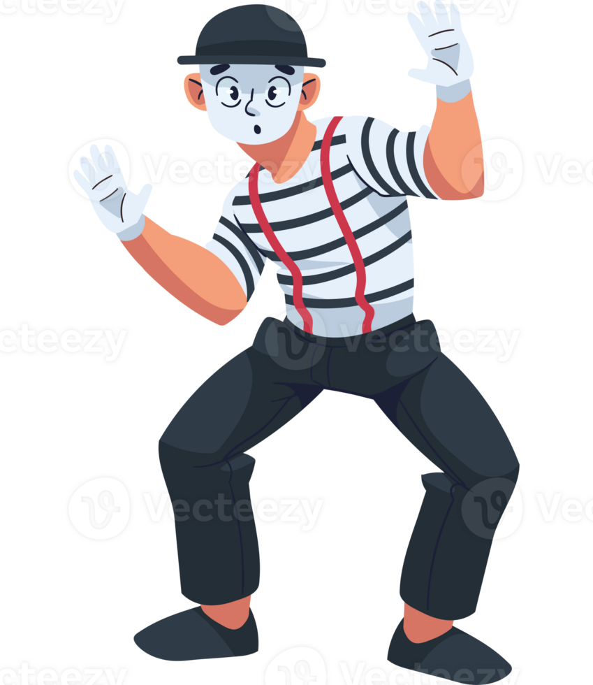 artist male mime illustration png
