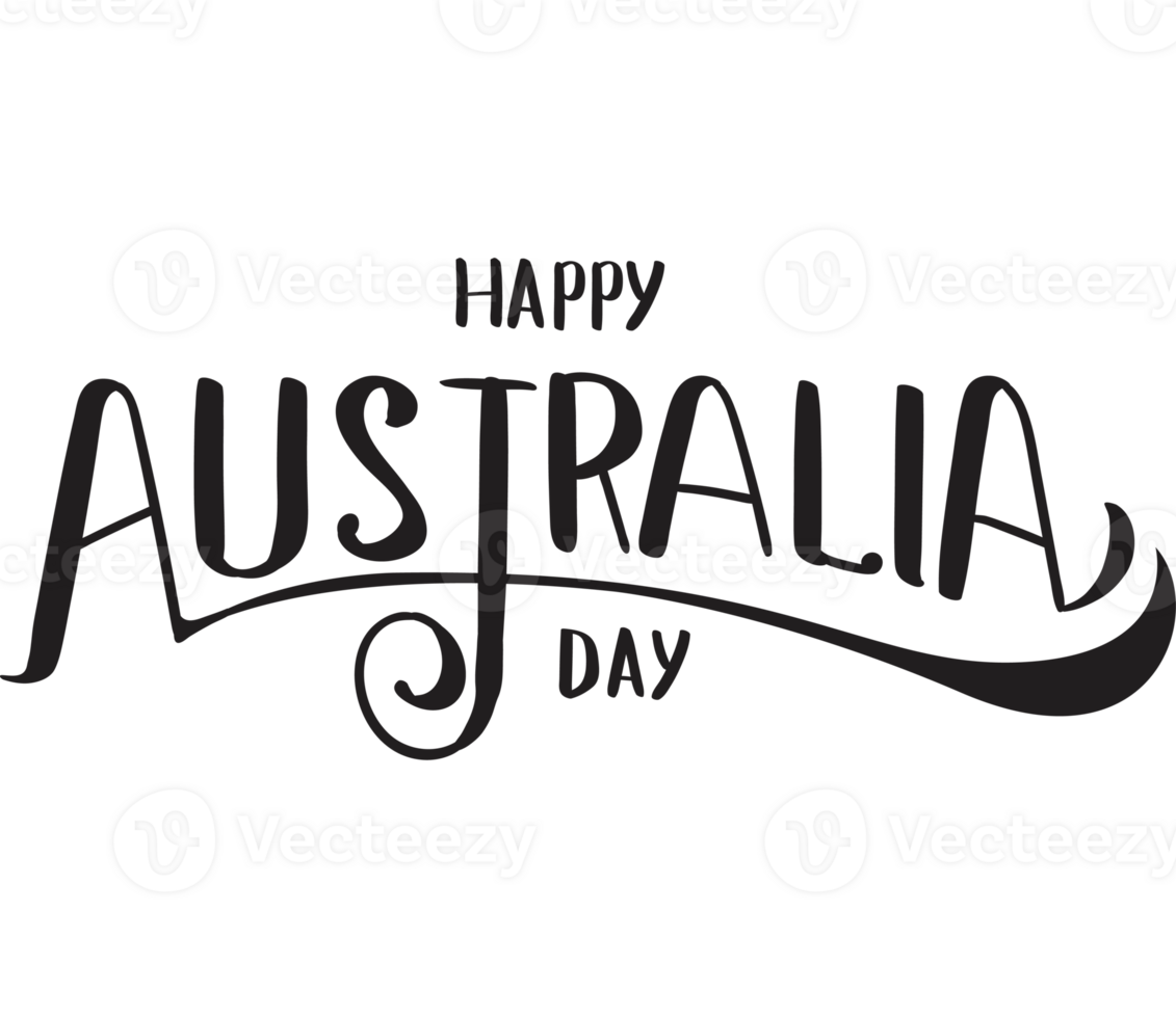 Happy australia day simple design png
