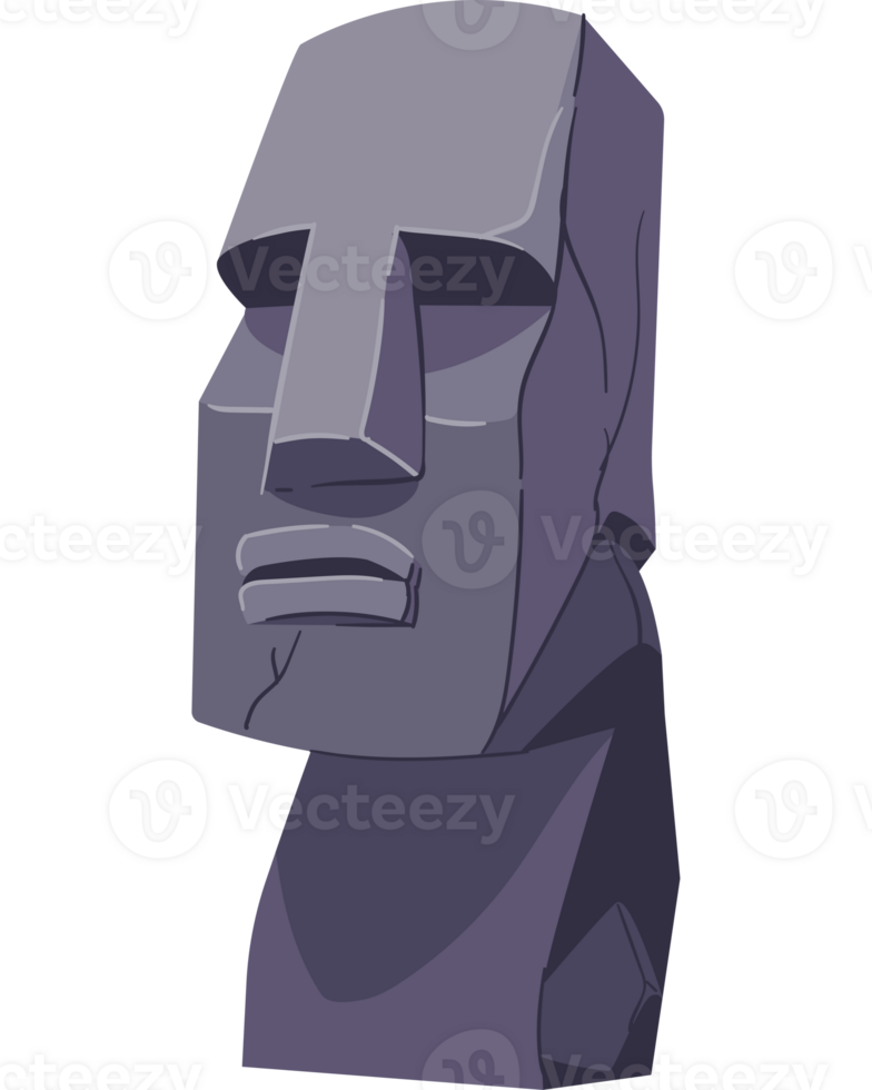 An image of a statue of an easter island head png
