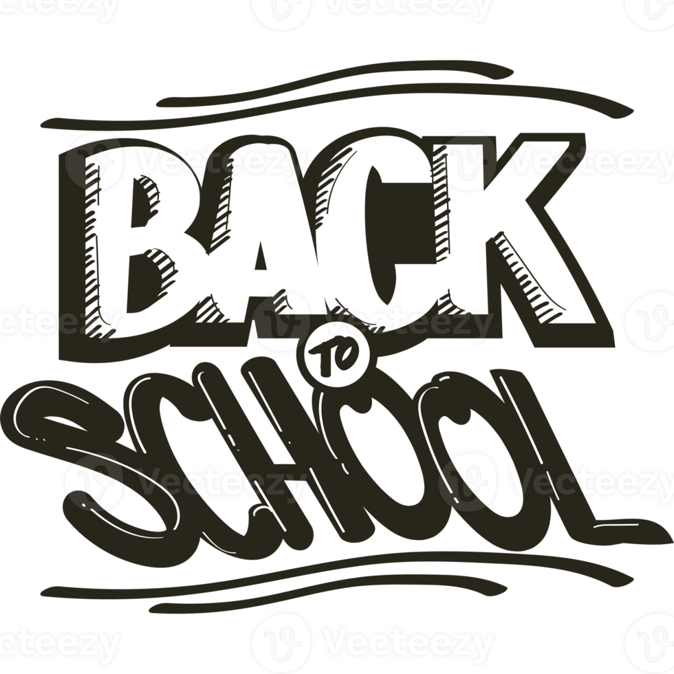 Back to school typography png