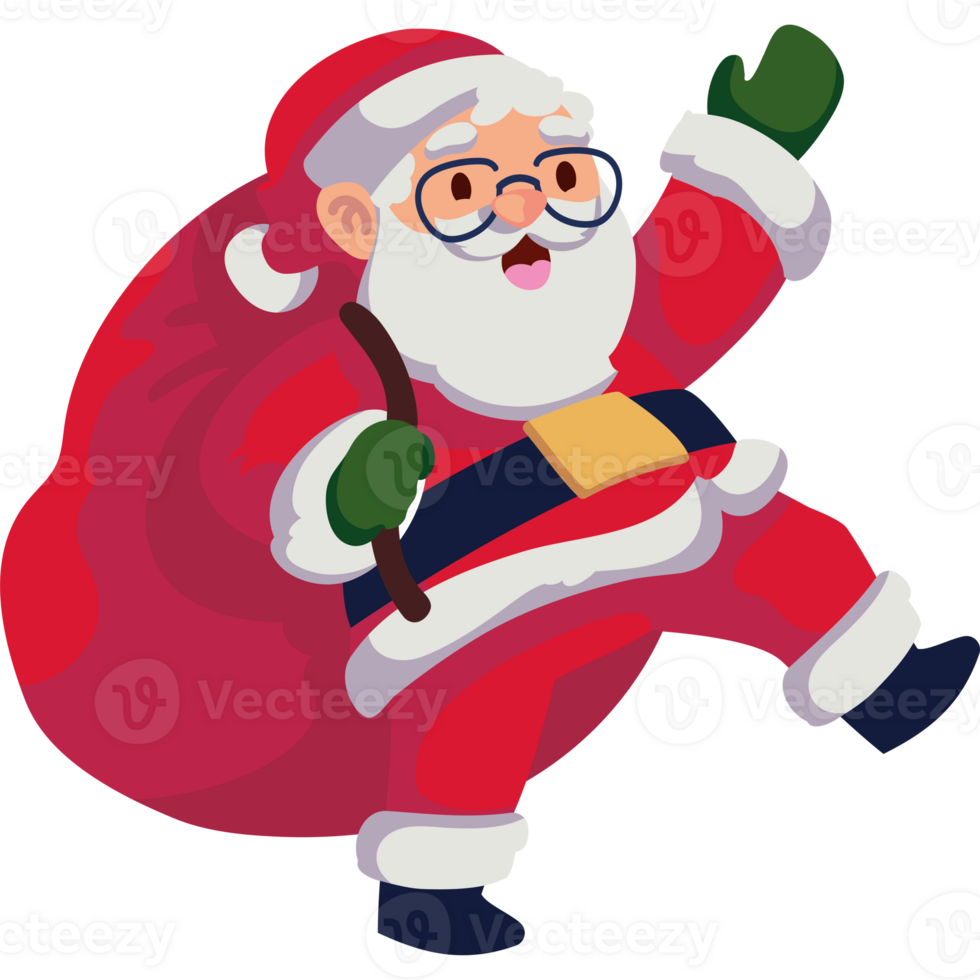 santa claus happy isolated png