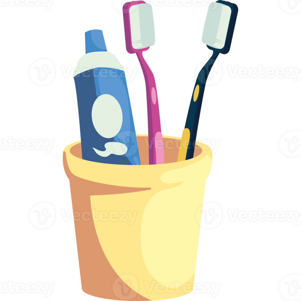 toothbrush and toothpaste illustration design png