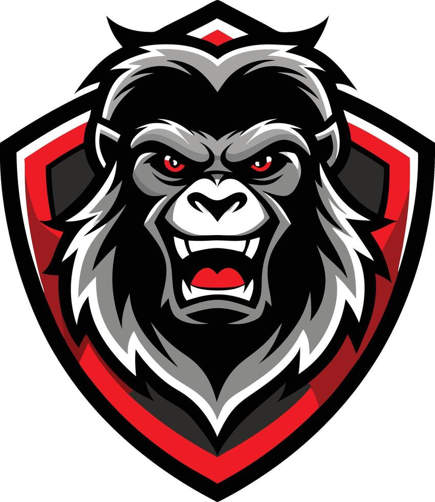 Gorilla head mascot vector
