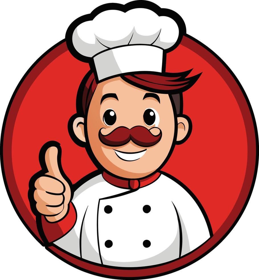 Chef cartoon illustration vector