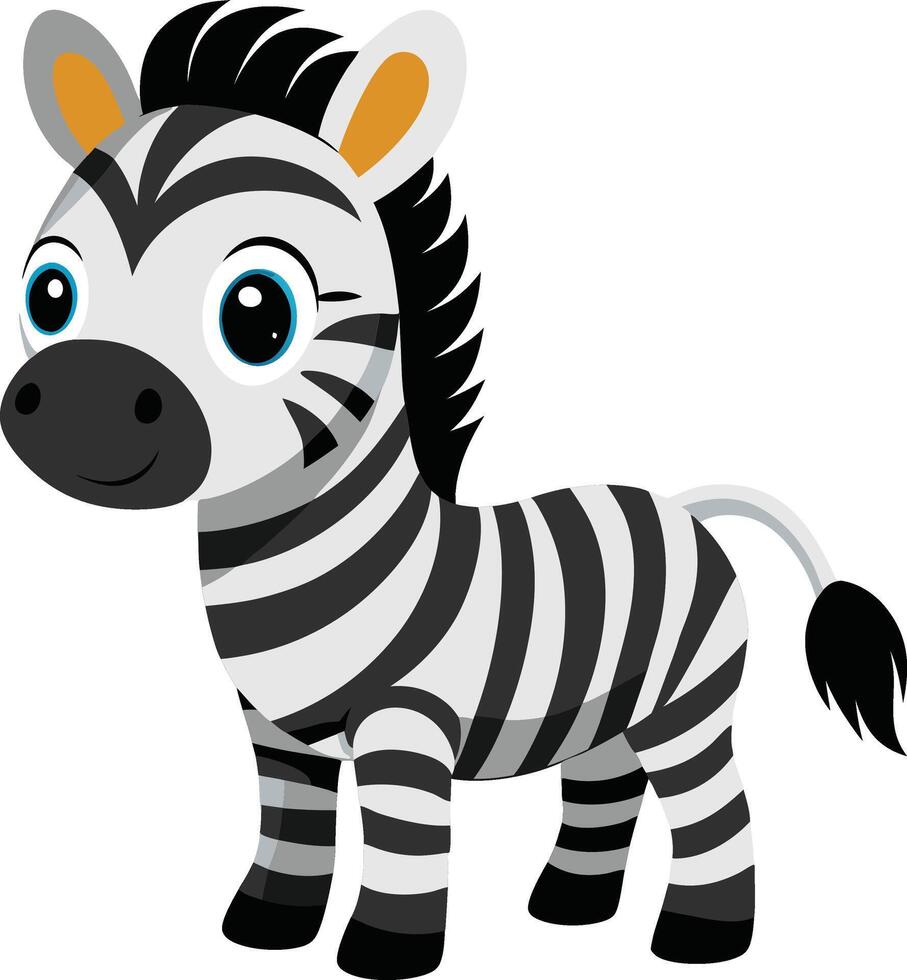 Cute zebra illustration vector