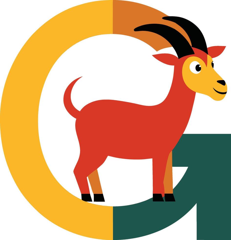 Goat logo for a goat farm vector