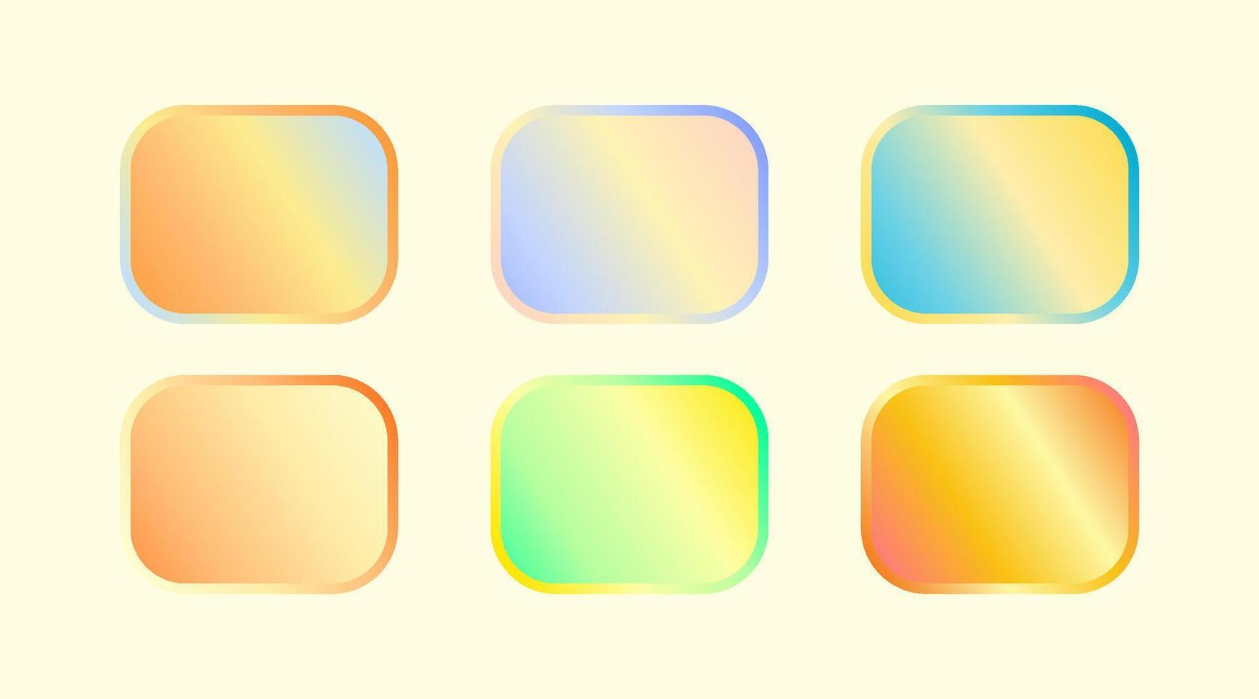 Set of Summer Color Gradient vector