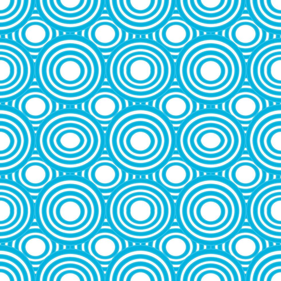 Blue color of round in circle. Seamless pattern. Japanese style. vector