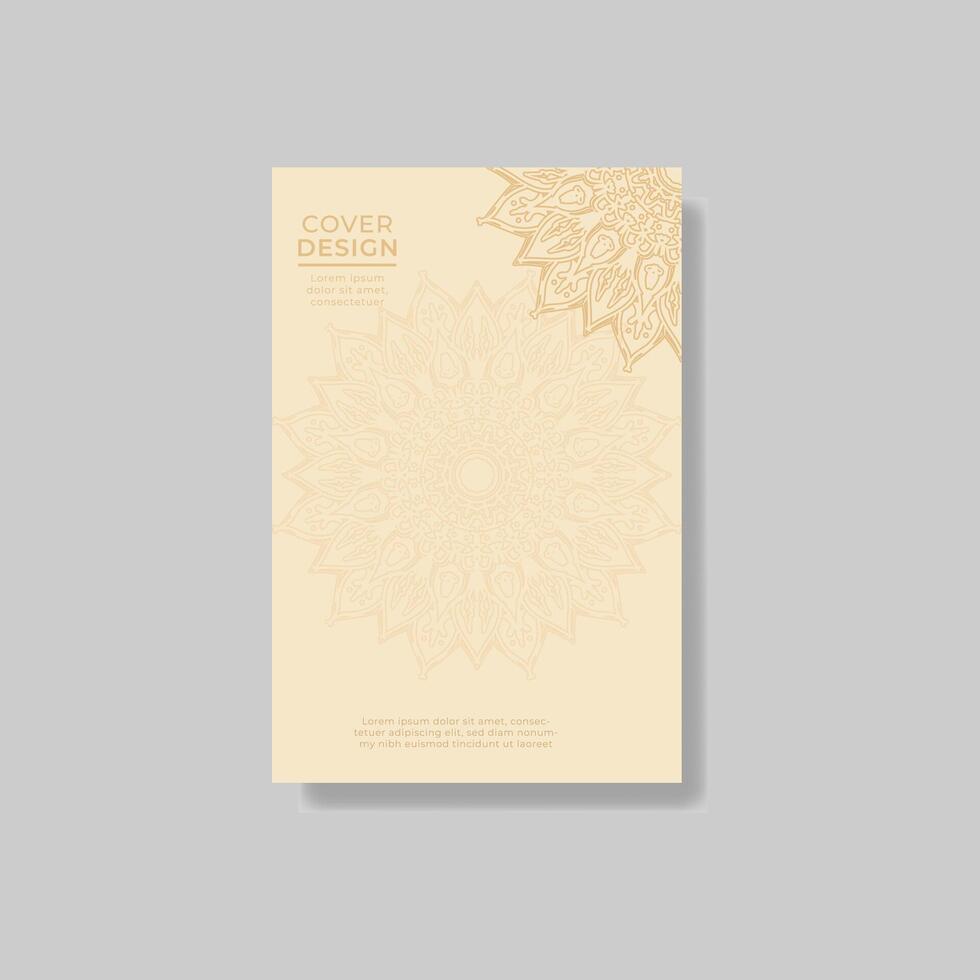 A book cover with a white background and an ornate design vector
