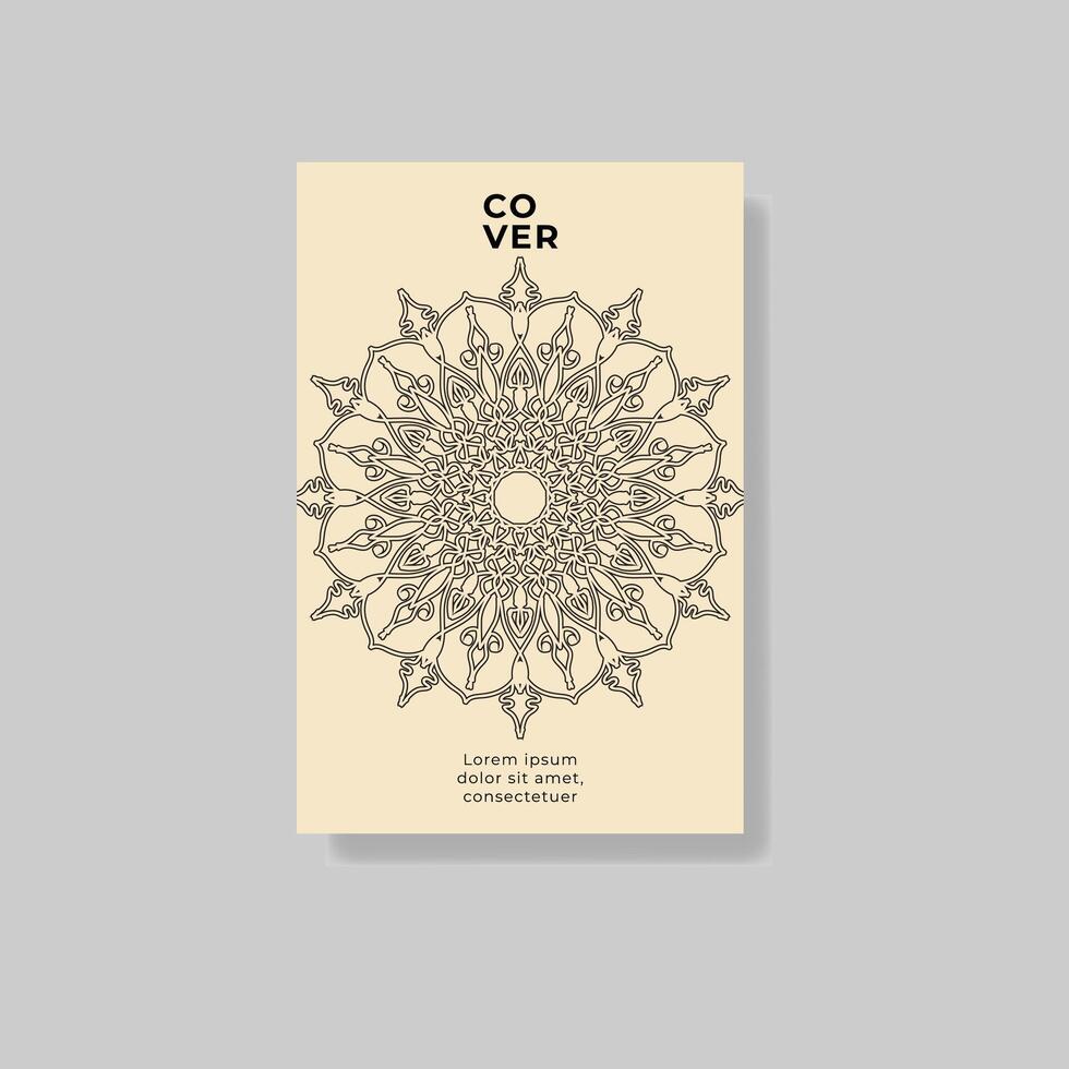 Cover design for a book about mandalas vector