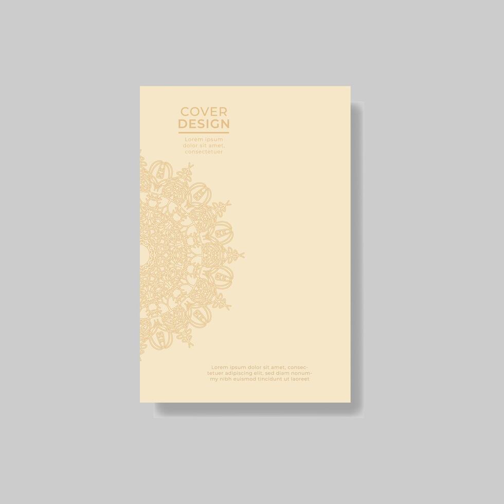A cover design for a book with a yellow and white pattern vector