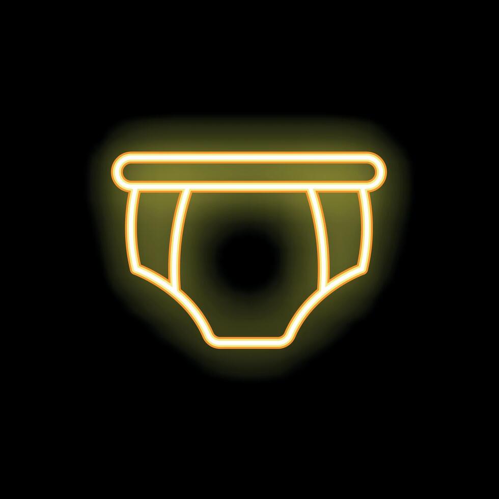 Neon underpants glowing on a black background vector
