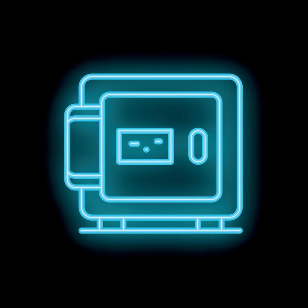 Neon generator providing emergency power during blackout vector
