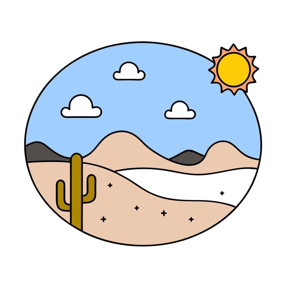 Dawn and Dusk Desert concept as A timelapse view of a desert at dawn and dusk set against a dreamy background offering ample space for text or graphics symbolizi vector