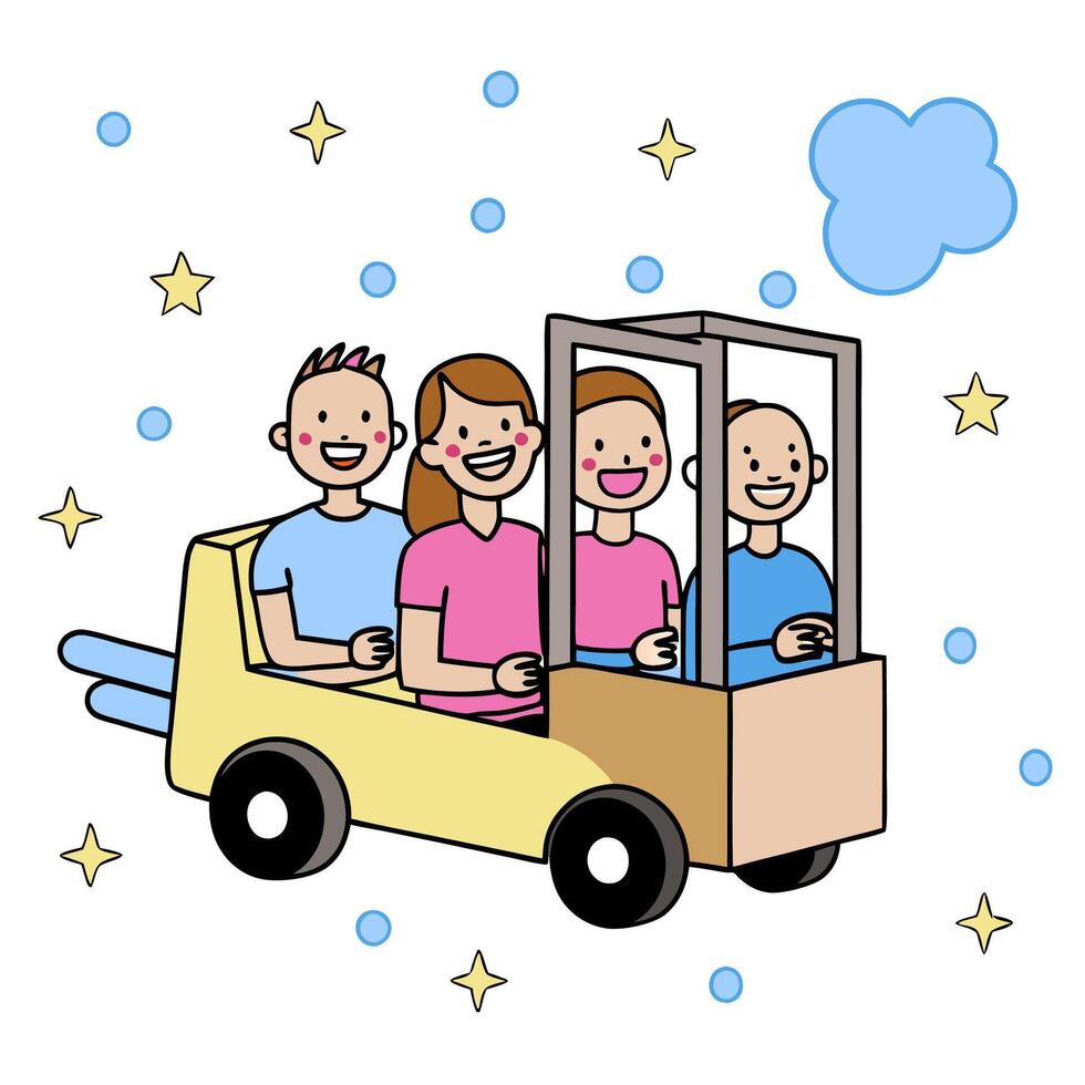 People with Enchanted Credit Cards and Glittering Stars concept as A group of people holding enchanted credit cards with glittering stars set against a mystical vector