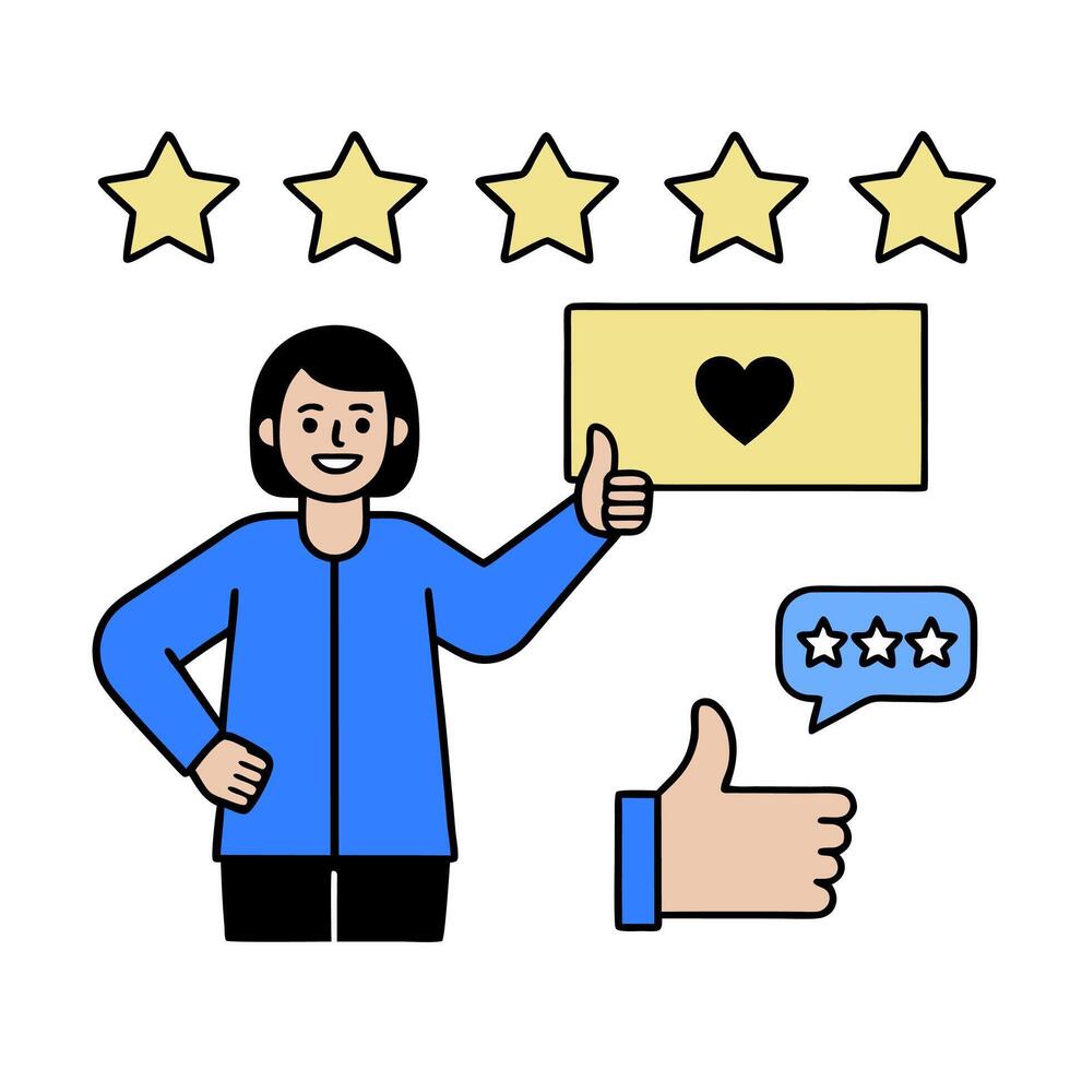 Customer satisfaction icon with copy space on white background concept as A illustration of a customer satisfaction icon with ample copy space on a white vector