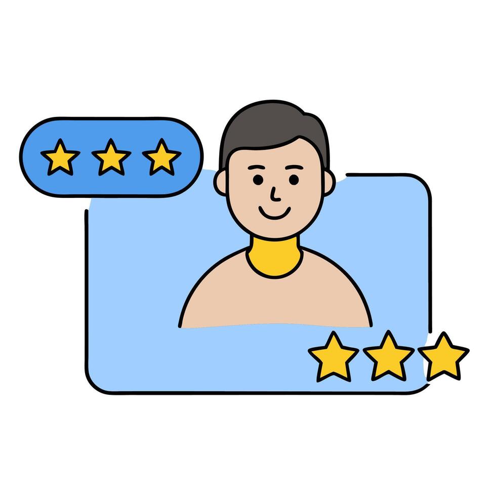 Customer satisfaction icon with copy space on white background concept as A illustration of a customer satisfaction icon with ample copy space on a white vector