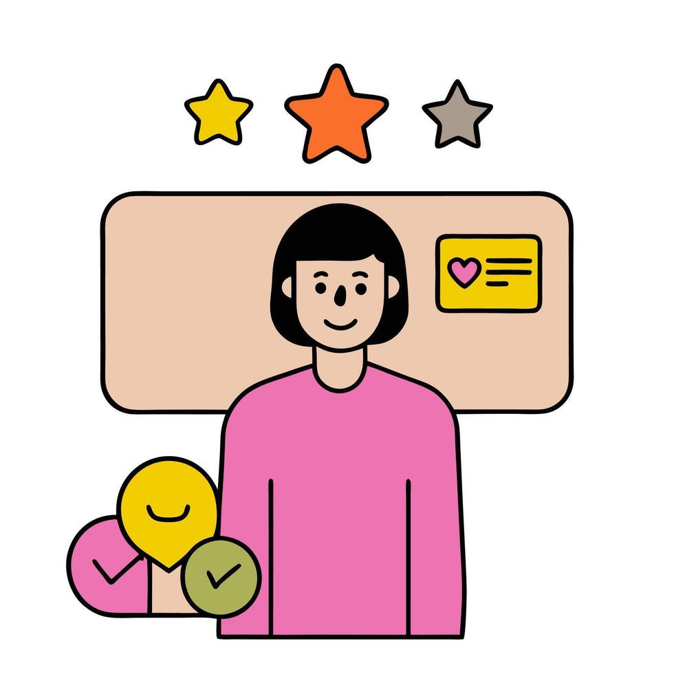 Customer application icon with copy space on white background concept as A illustration of a customer application icon with ample copy space on a white ba vector