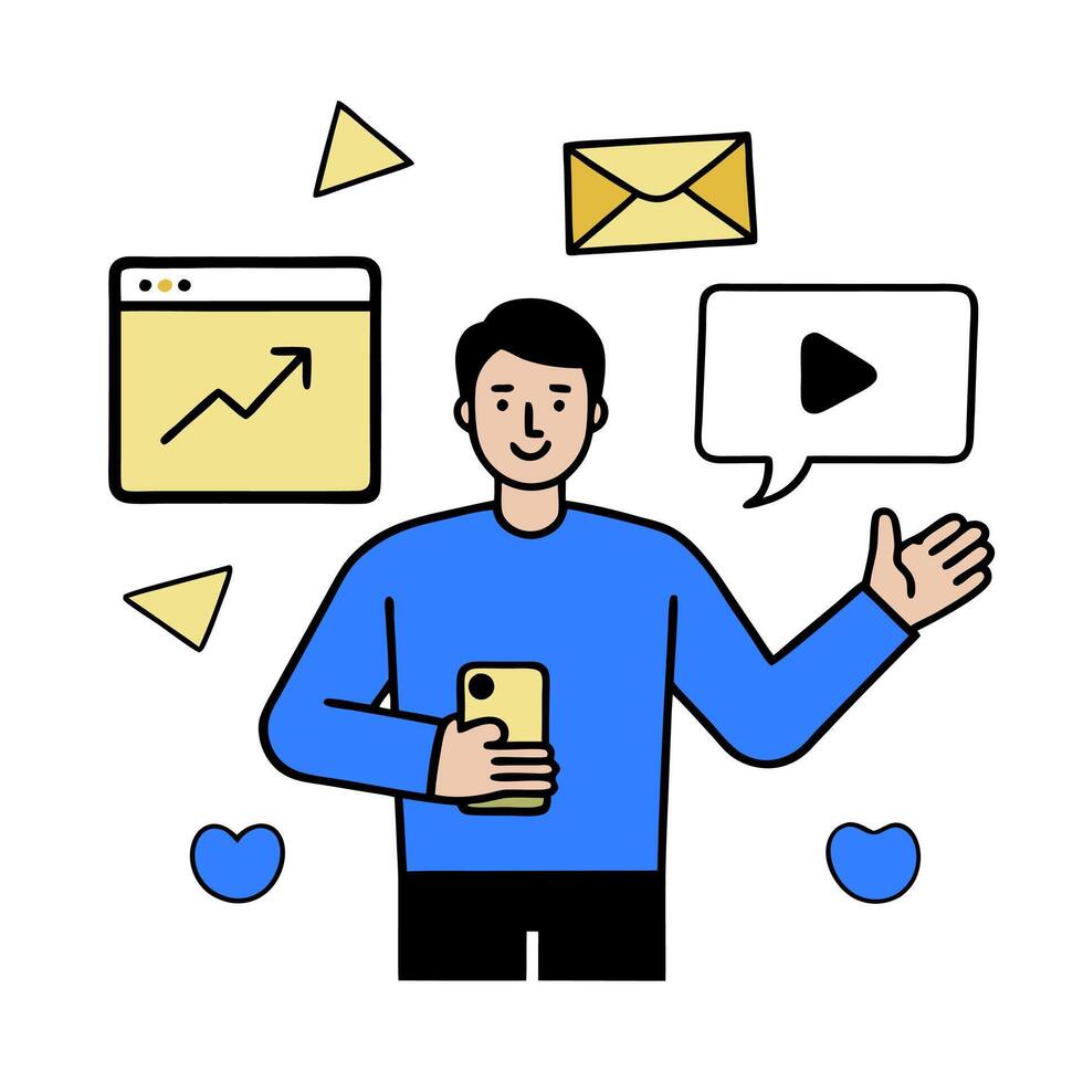 Customer application icon with copy space on white background concept as A illustration of a customer application icon with ample copy space on a white ba vector