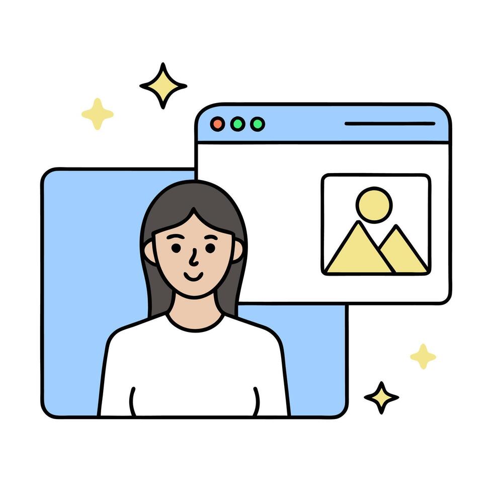 Customer application icon with copy space on white background concept as A illustration of a customer application icon with ample copy space on a white ba vector