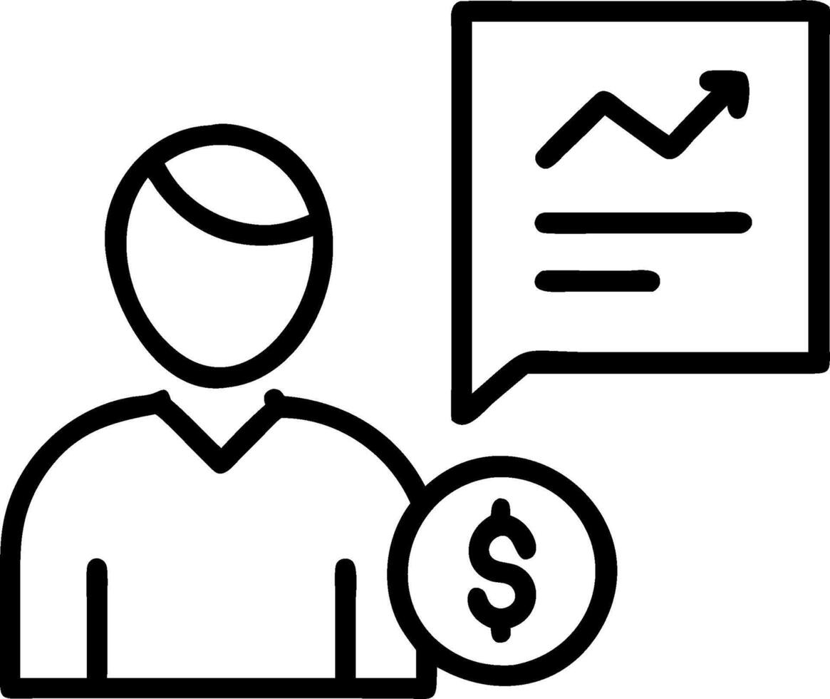 minimalize as CFO evaluating financial risk in a strategy meeting concept as A illustration of a CFO evaluating financial risk in a strategy meeting with charts an vector