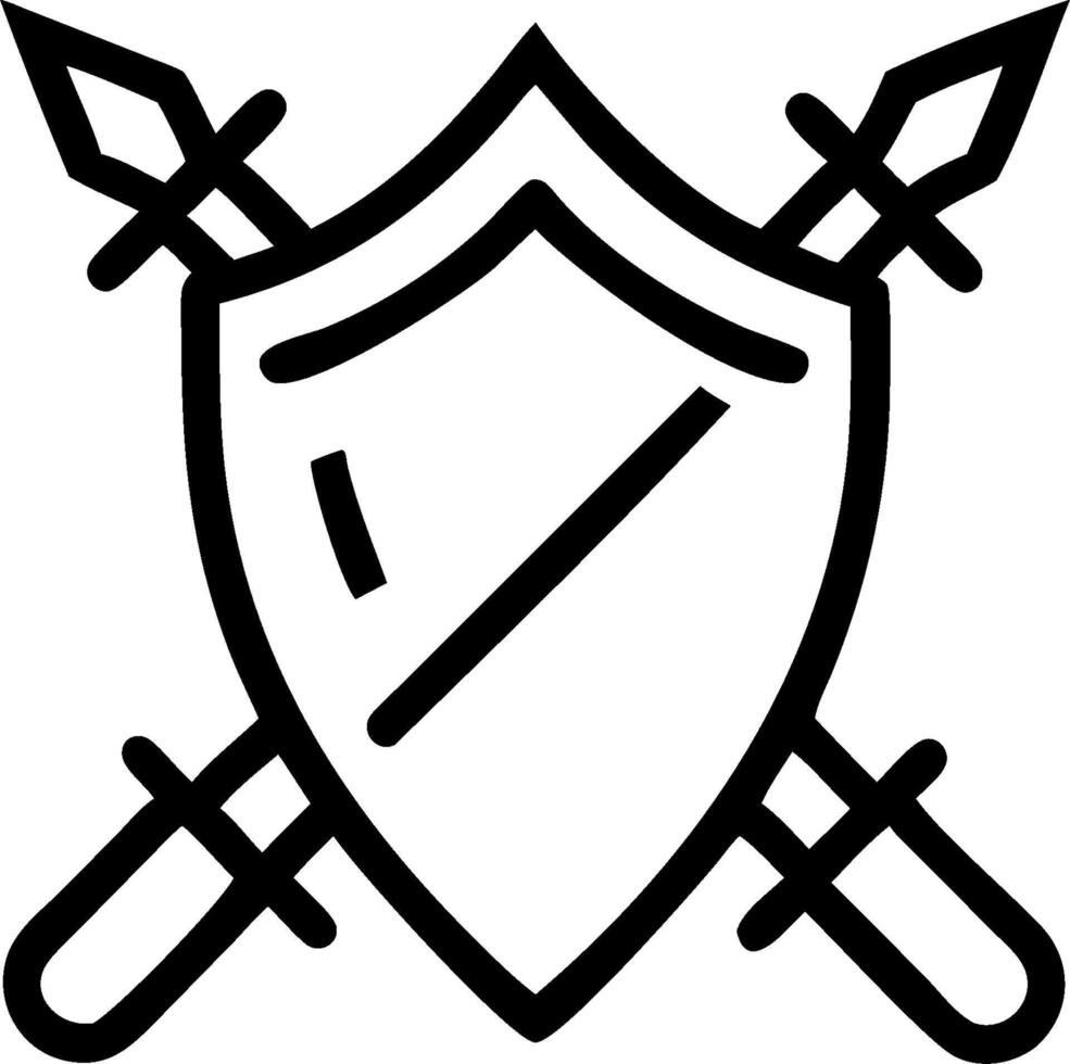 as Cyber defense icon with a shield and crossed swords concept as illustration of a cyber defense icon with a shield and crossed swords symbolizing the proactive m vector