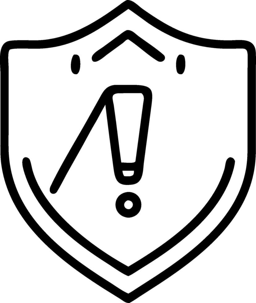 as Cybersecurity incident response icon with a shield and exclamation mark concept as illustration of a cybersecurity incident response icon with a shield and excl vector
